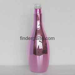 party champagne pink and gold electroplate bottle