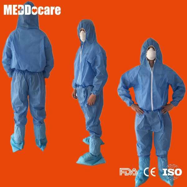 Hospital Chemical Painting Hooded Non Woven Tyvek Coverall Type 3 4 5 Disposable 3