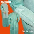 PPE SMS PP Reinforced Waterproof Disposable Hospital Gowns for Hospitals Supplie