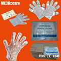 Transparent Clear Smooth Embossed Plastic Disposable CPE PE HDPE LDPE Gloves