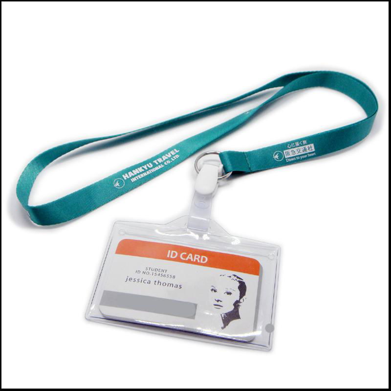 Factory direct sales printing custom logo polyester lanyards for card holder