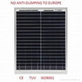 No anti-dumping tax poly crystalline hot premium quality 20w solar panel kit 1