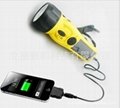 Multifunction emergency solar torch hand operated FM radio mobile charging  4