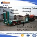 2 axle expandable low bed trailer with hydraulic ramp