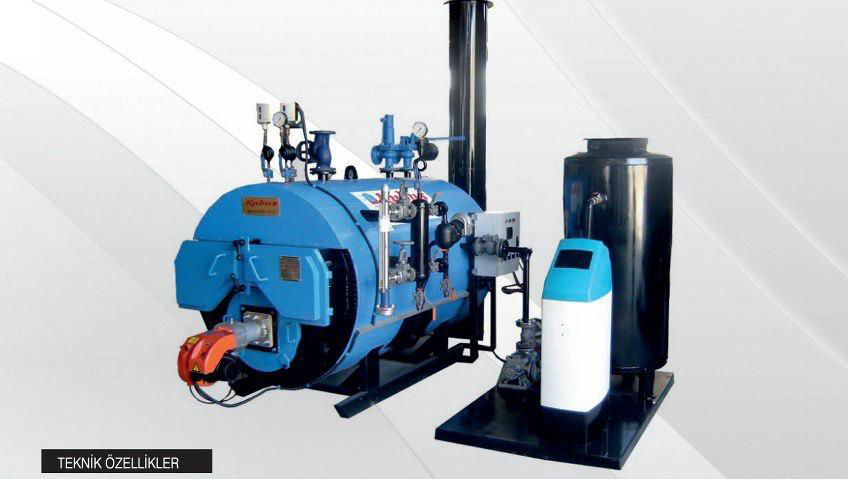 3 Pass Scotch Type Full Cylindirical Gas-Liquid Fuel Fired Steam Boiler