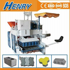 QTM10-15 egg layer mobile concrete block making machine hollw blocks price