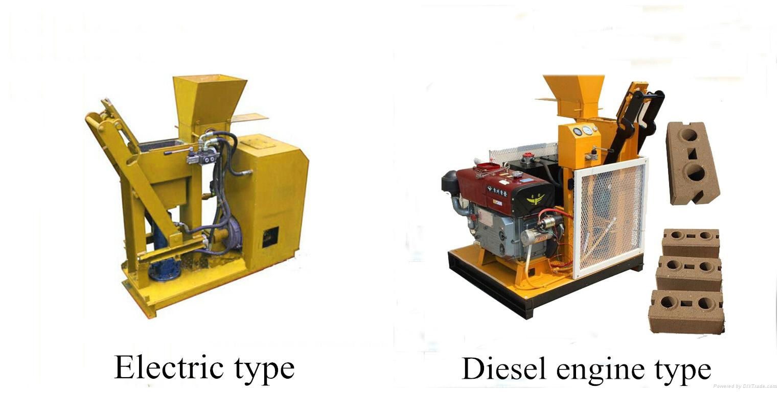 HR1-25 soil clay earth interlocking lego brick making machine in Vietnam  2