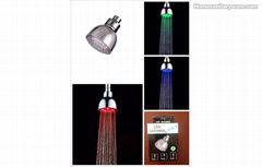 LED Handheld showerhead round one colour temperature controlled 