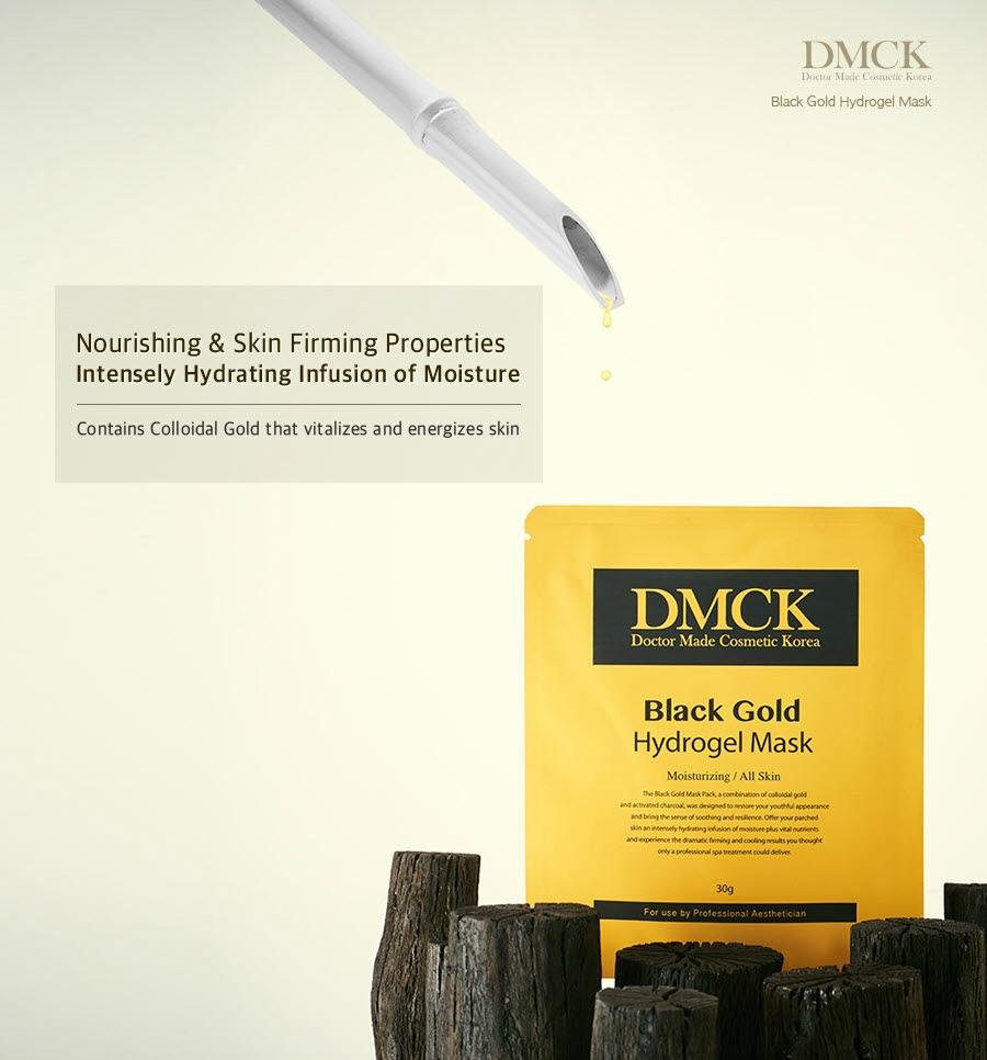 DMCK Anti-Aging Black Gold Hydrogel Mask - innovative essence gel mask for aging 2