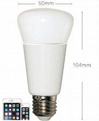 RGB E27 WIFI LED smart light bulbs 