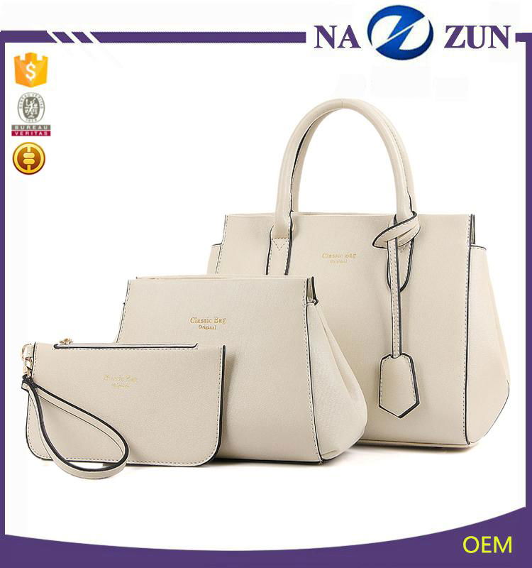 2016 New Design Wholesale 3 PCS In 1 Set Lady Handbags Leather bag set