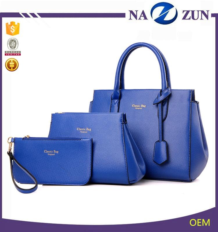 2016 New Design Wholesale 3 PCS In 1 Set Lady Handbags Leather bag set 3