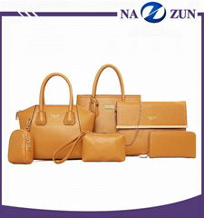 2017 Most popular fashion designer women leather hand bag set