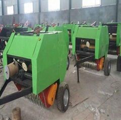 Walking straw baling machine, hay baling machine