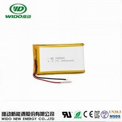 lipo battery 3.7V 4400mah 745590 rechargeable li-polymer battery for electronic