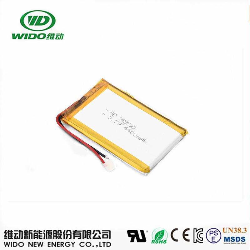 lipo battery 3.7V 4400mah 745590 rechargeable li-polymer battery for electronic 3