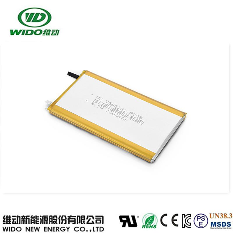 lithium battery 3.7v 8000mah li-polymer battery 7566121 with UL 2