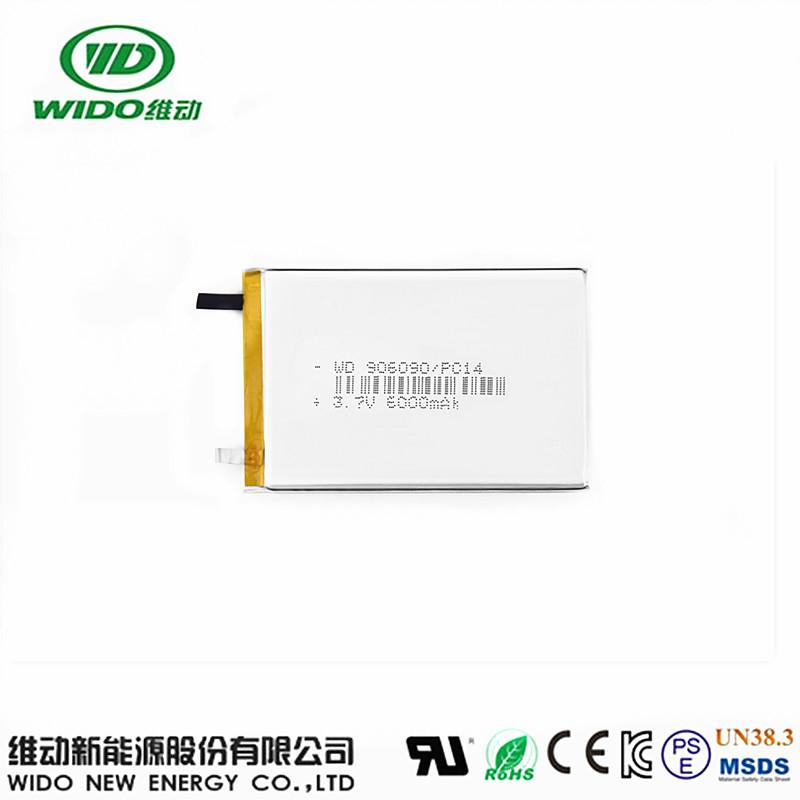 li-ion battery 3.7v 6000mAh 906090 lithium ion battery   2