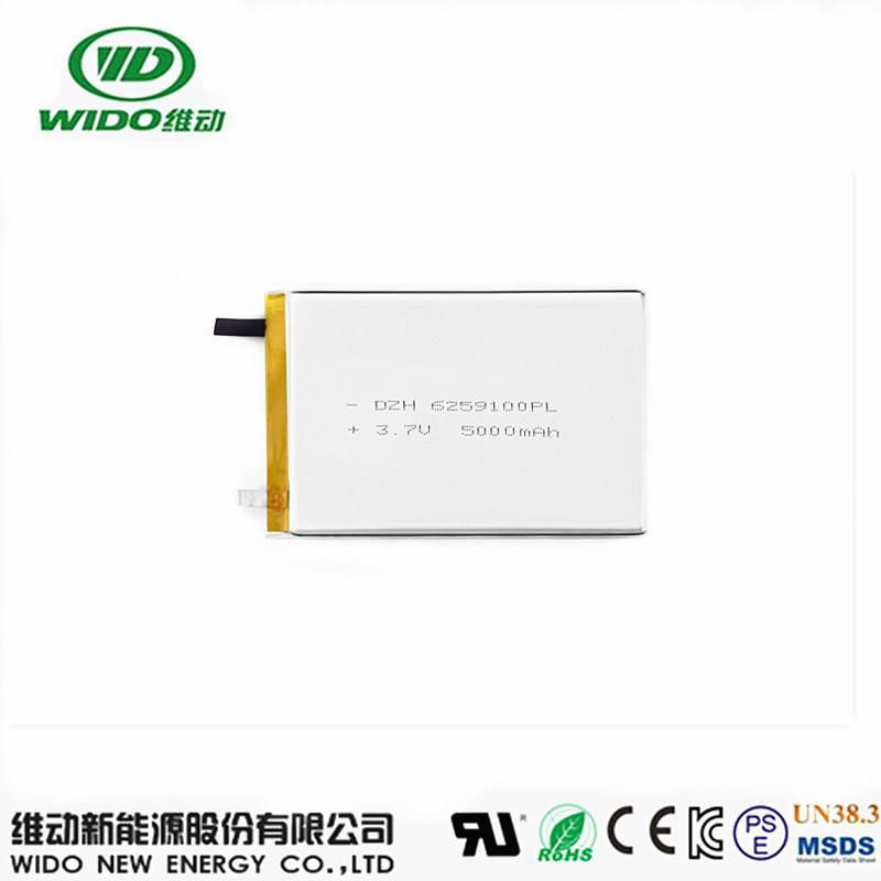 lipo batteries 3.7v 5000mah 6259100 rechargeable lithium battery 3