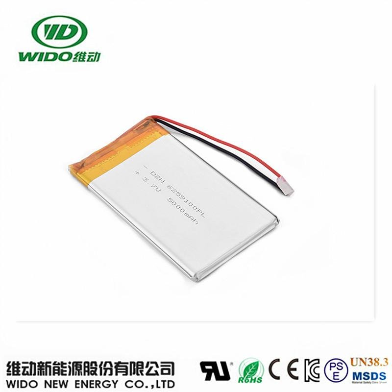 lipo batteries 3.7v 5000mah 6259100 rechargeable lithium battery 2