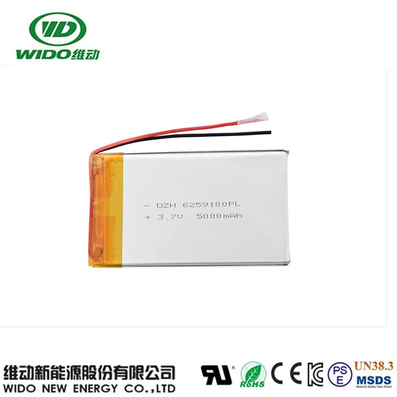 lipo batteries 3.7v 5000mah 6259100 rechargeable lithium battery 4