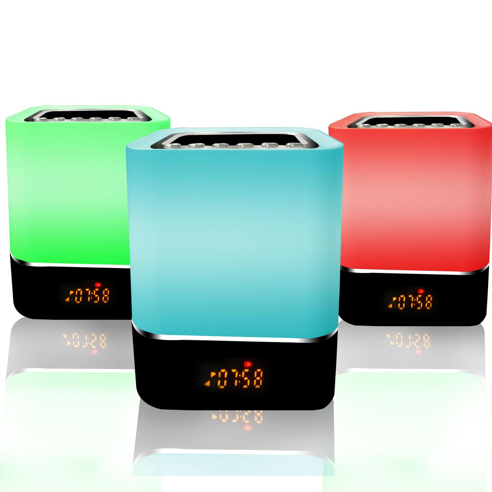 5W Outdoor Strong Bass Alarm clock LED Lamp Bluetooth Speaker