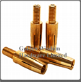  M12 electrical plug brass contact terminal pins