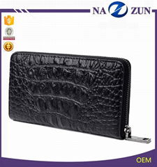 New customise fashion Brand logo croco bagsmen leather wallet men hand bags