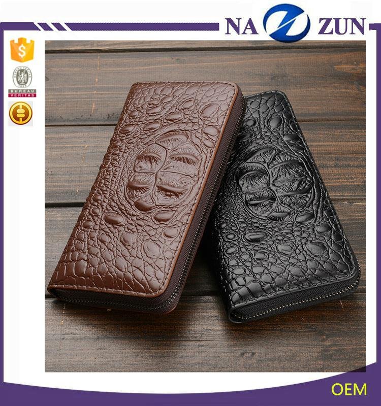 New customise fashion Brand logo croco bagsmen leather wallet men hand bags 5