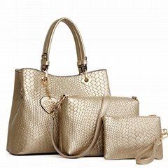 Hot sale 3 pcs set bag 2017 Women PU Leather Handbag lady handbag