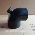 HDPE siphonic drainage system pipe fitting equal elbow with cap 4