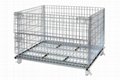 New product Anti-rust welded foldable metal cage pallet wie mesh container 4