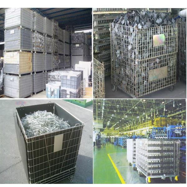 Hot Sale Folding Wire Mesh Container for PET Preform Storage 5