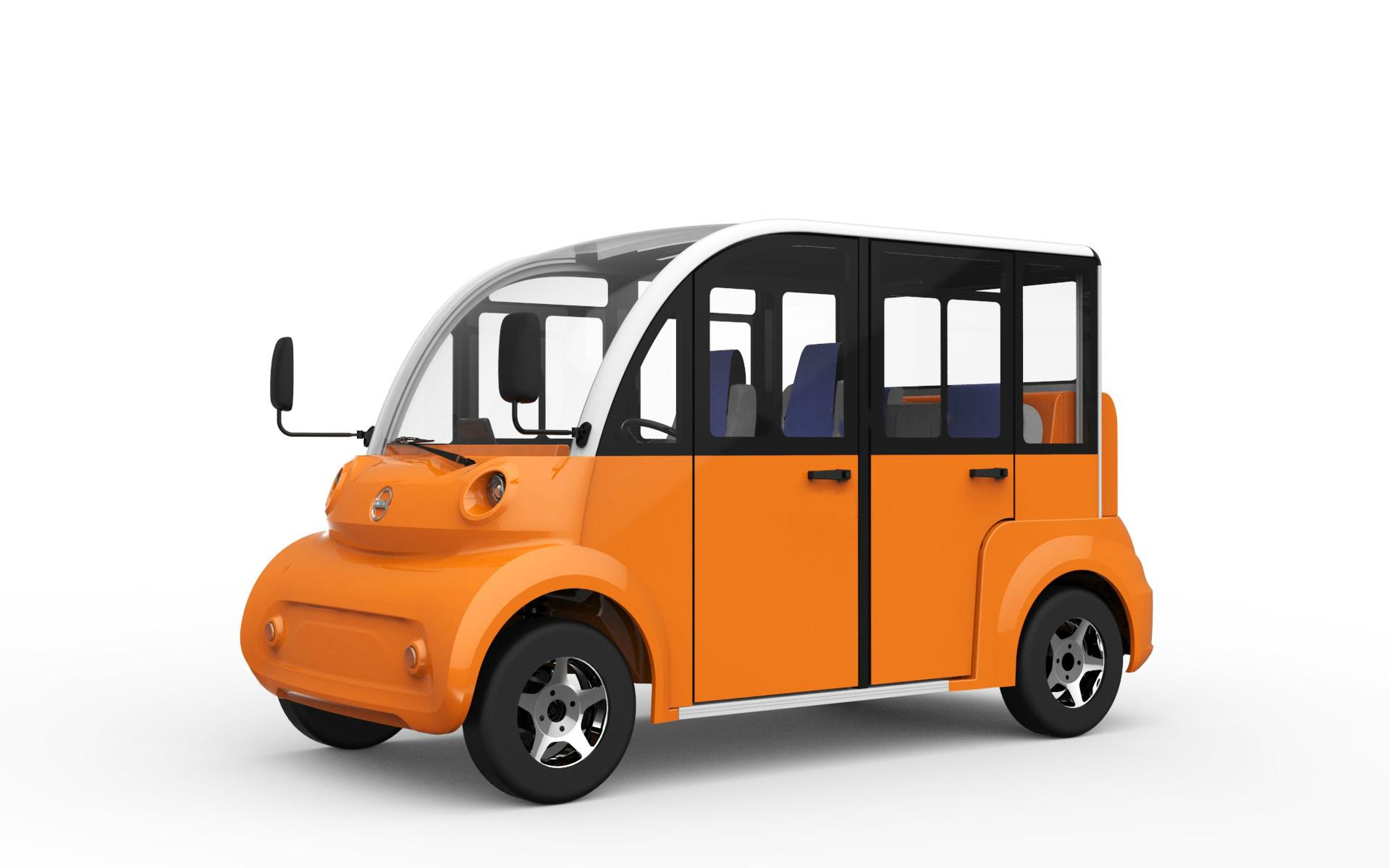新款6座8座封閉電瓶電動觀光車 5