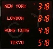 World time zone clock high quality Led wall clock 
