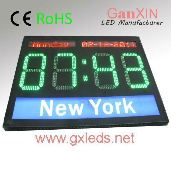 World time zone clock high quality Led wall clock  4