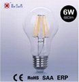 high quality led filament bulb A60 6w CE RoHS 1
