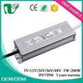 ce rohs approved waterproof constant led driver 50W 12VDC