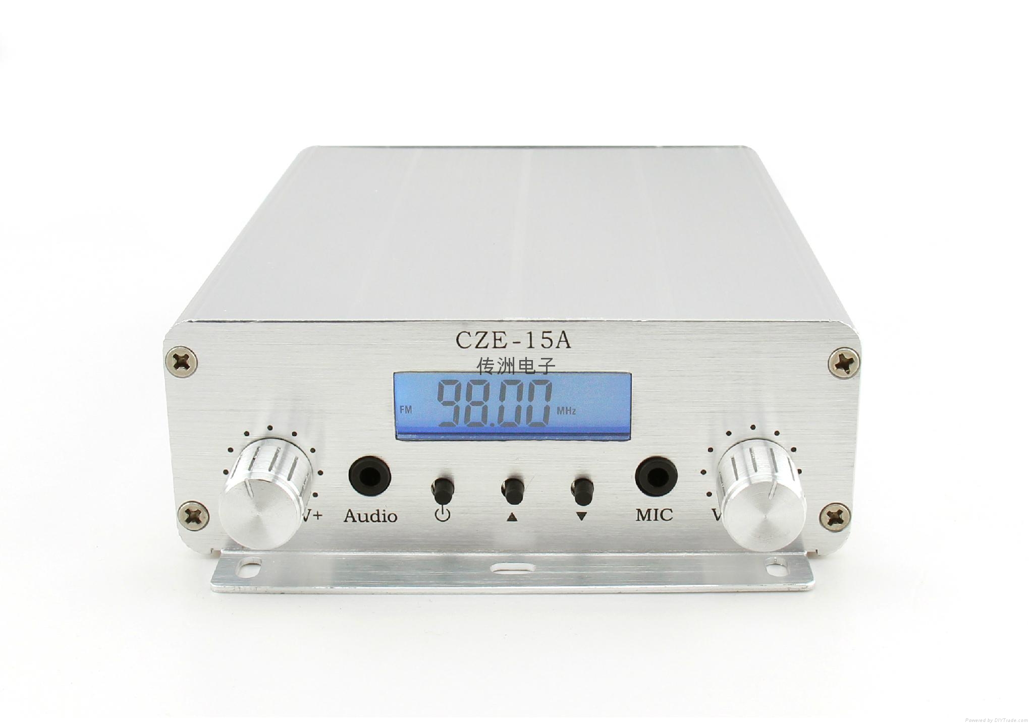 传洲电子 cze-15a 立体声音质调频广播fm无线发射机