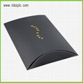 Brand name black paper custom print logo pillow box for gift 1