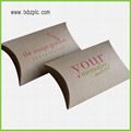 Brand name black paper custom print logo pillow box for gift 2