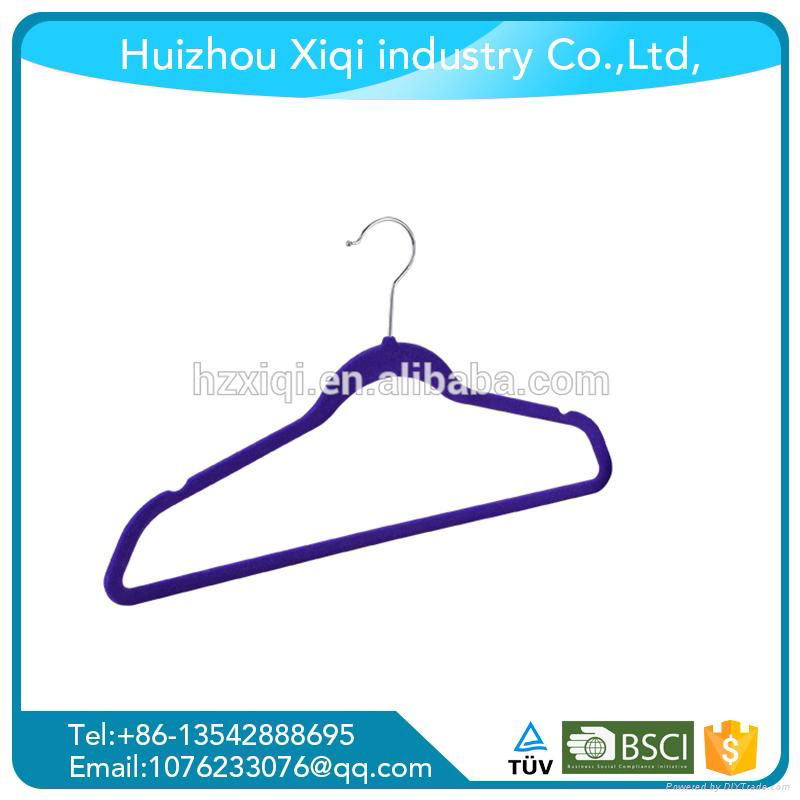 High quality velvet flocked hanger factory 