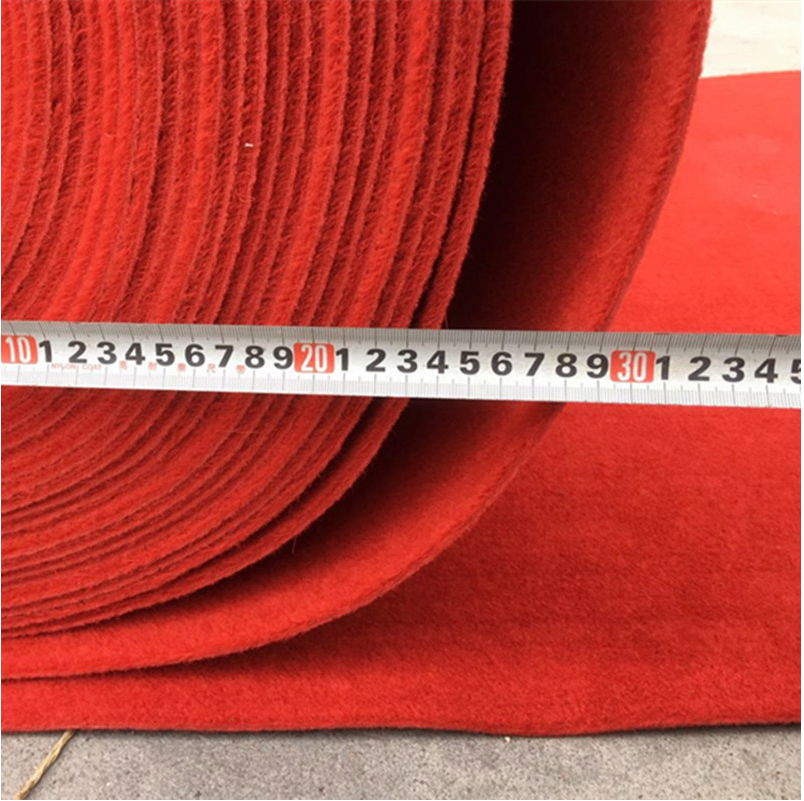 red exhibition blanket Chemical fiber needled flannelette carpet 3