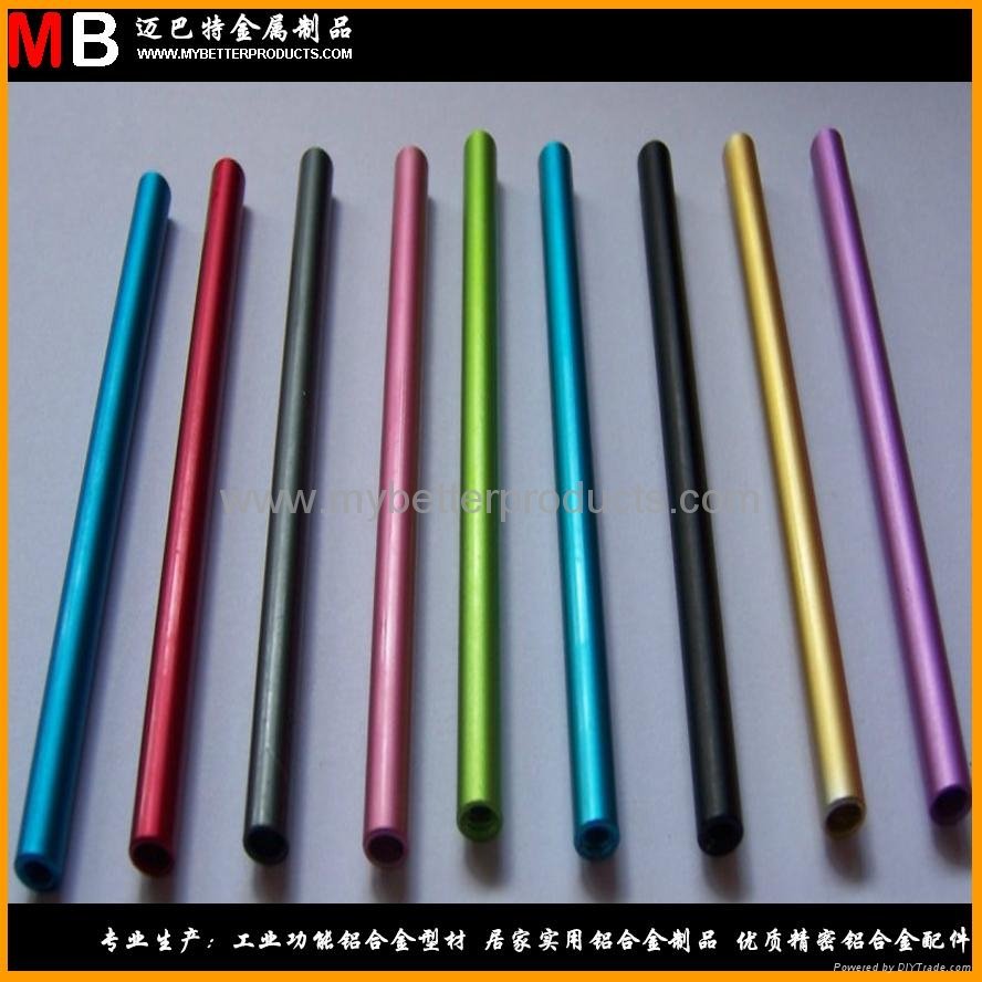 Extruding  Aluminum pipe parts with coloring anodizing