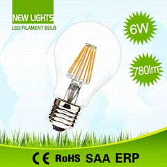 LED FILAMENT BULB A60 E27 6W