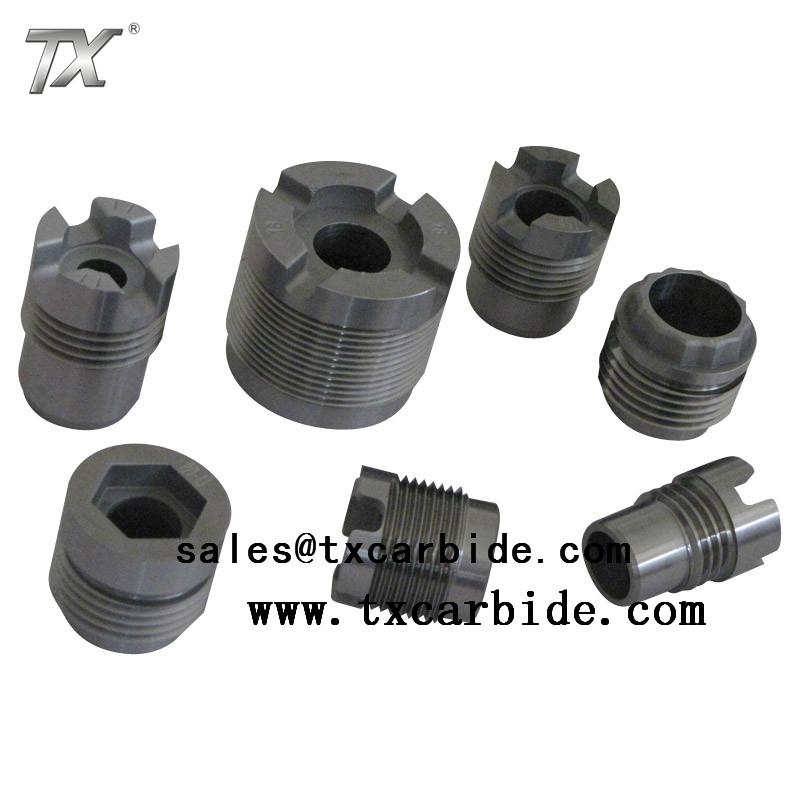 Carbide threading nozzle