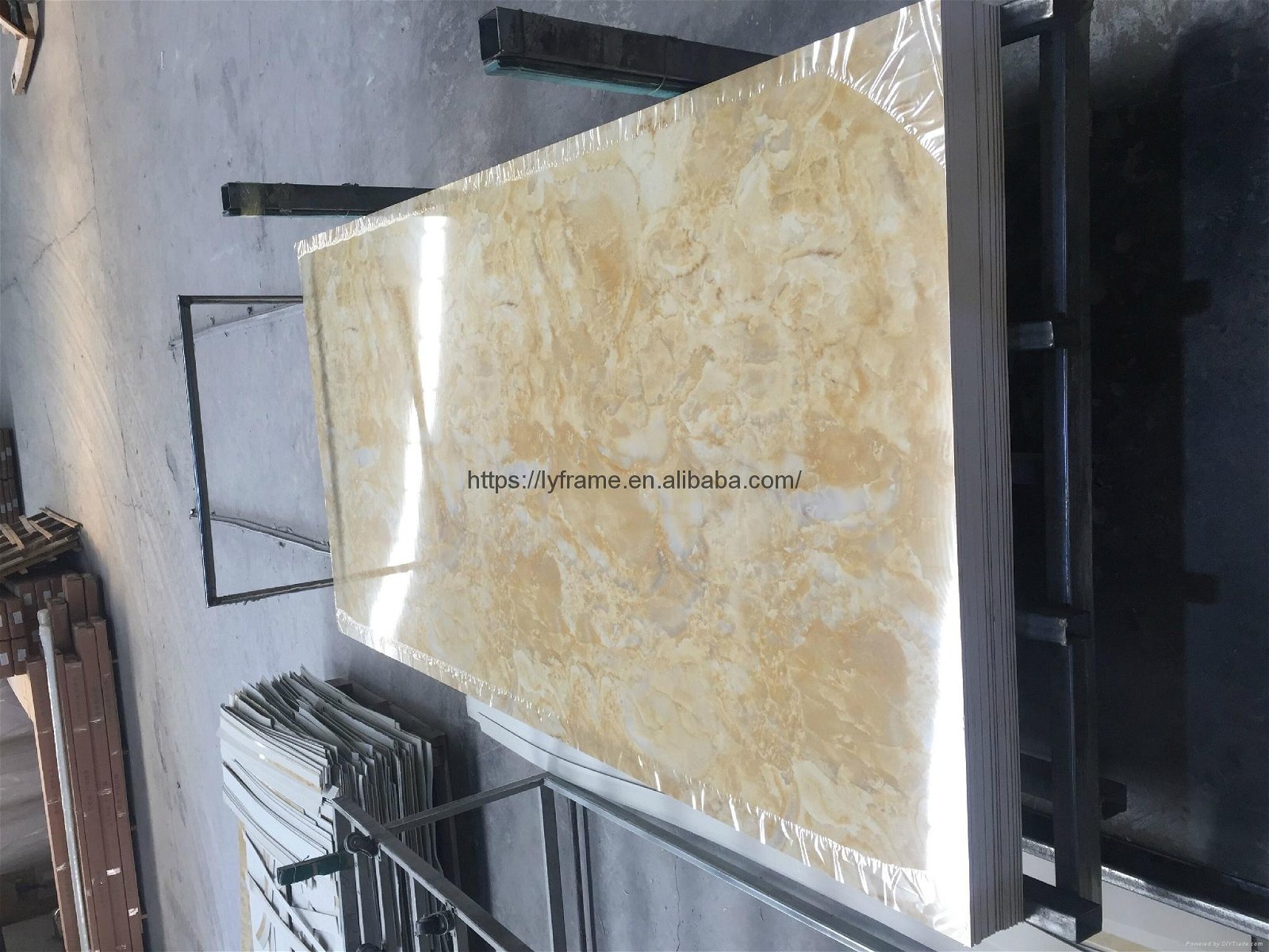 Pvc Marble Sheet Wooden Color For Interior Wall 4