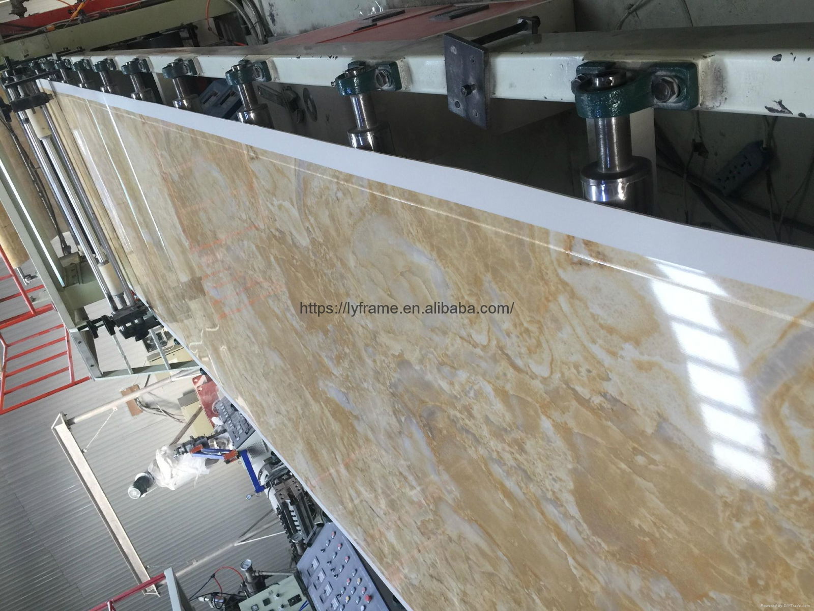 Pvc Marble Sheet Wooden Color For Interior Wall 5