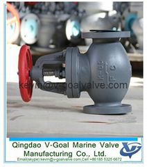 Marine Cast Iron Screw Down Steam Check Globe Valve JIS F7353 5K