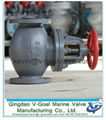 Marine Cast Iron Screw Down Steam Check Globe Valve JIS F7353 5K 4